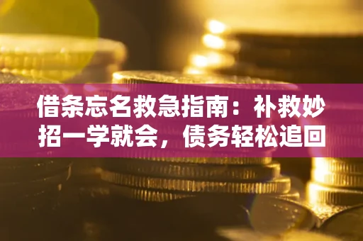北京借条忘名救急指南：补救妙招一学就会，债务轻松追回！
